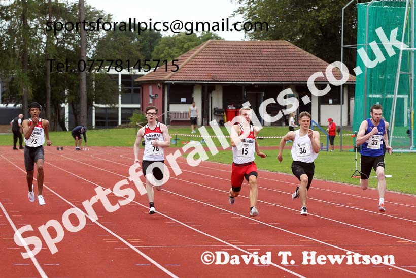 100 metres 22, NECAA Open Meeting, Morpeth, Sunday, March 23rd. David T. Hewitson/Sports for All Pics